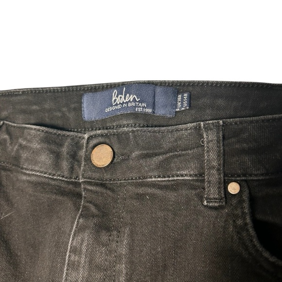 Boden the Salsbury Side Split Black Denim Jeans Womens 14R - Picture 7 of 15